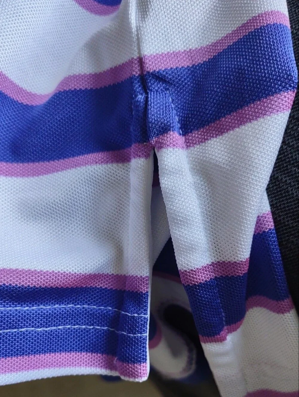 Ralph Lauren White Polo with Purple & Pink Stripes